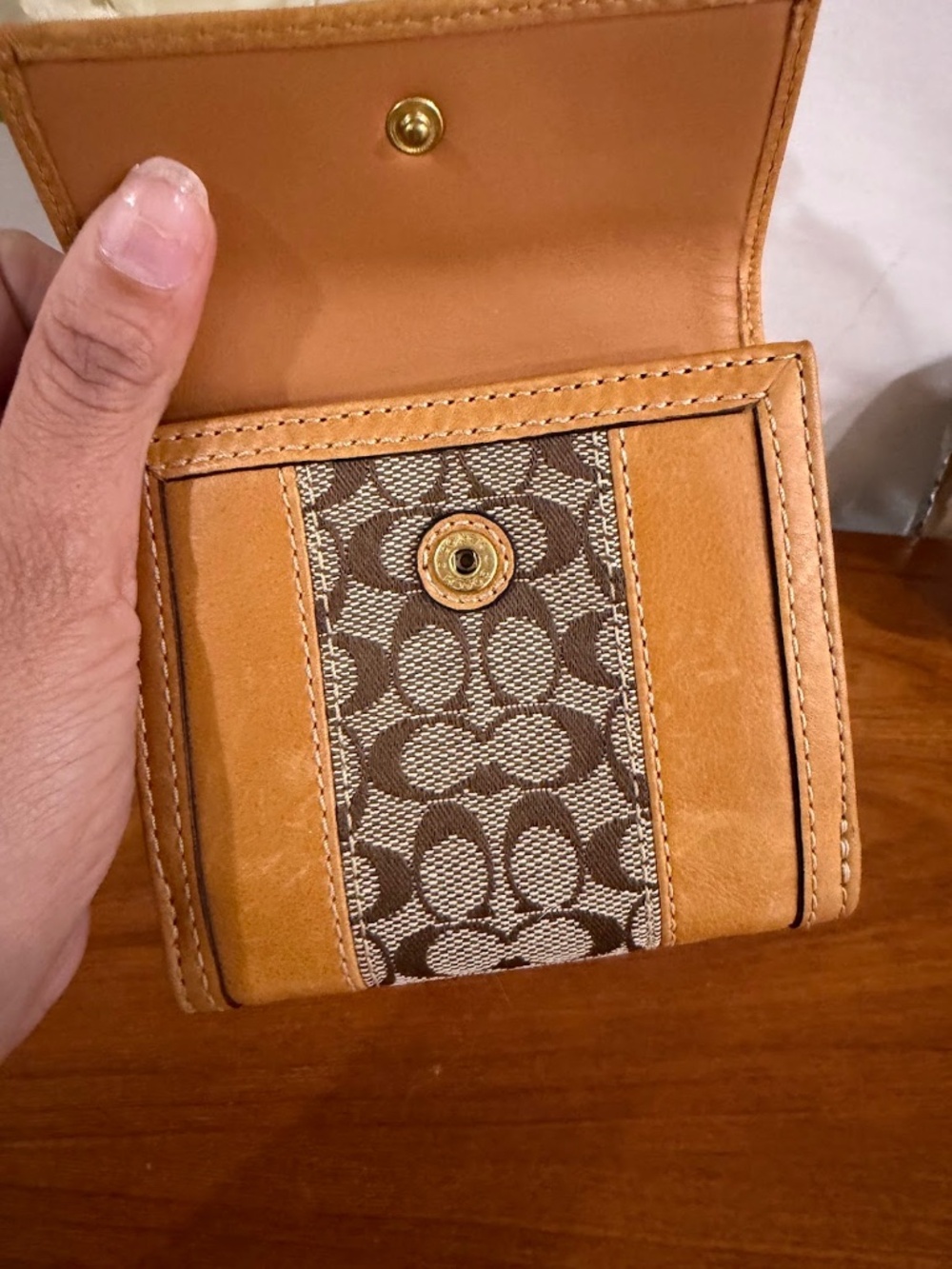 Coach Ergo Signature Bifold Leather Mini Wallet Style F41477 Vintage Y2K - Picture 6 of 11